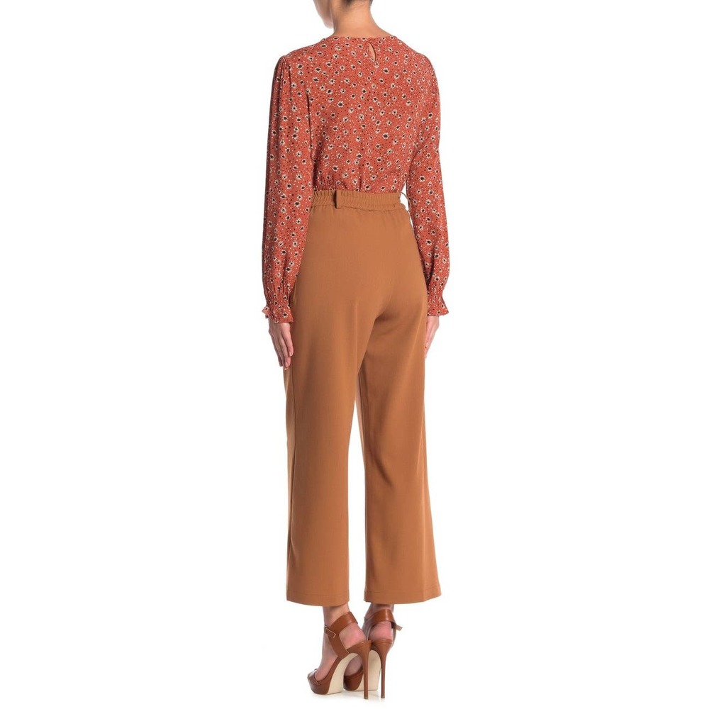 Elodie High Waist Wide Leg Pants Camel Sz S - Picture 2 of 8